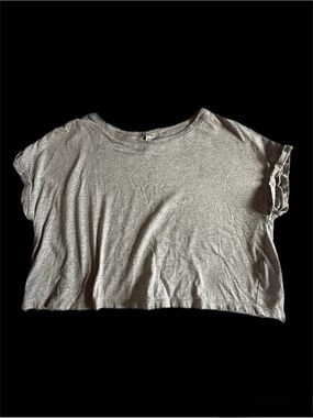 Divided Heather Gray Cropped Tee